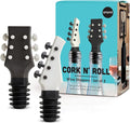 OTOTO Wine Stoppers Set of 2 – Bass & Guitar Wine Bottle Stopper, Fun Wine Corks, Wine Accessories, Champagne Stopper, Unique Kitchen Gadgets, Quirky Gift (Cork N' Roll)