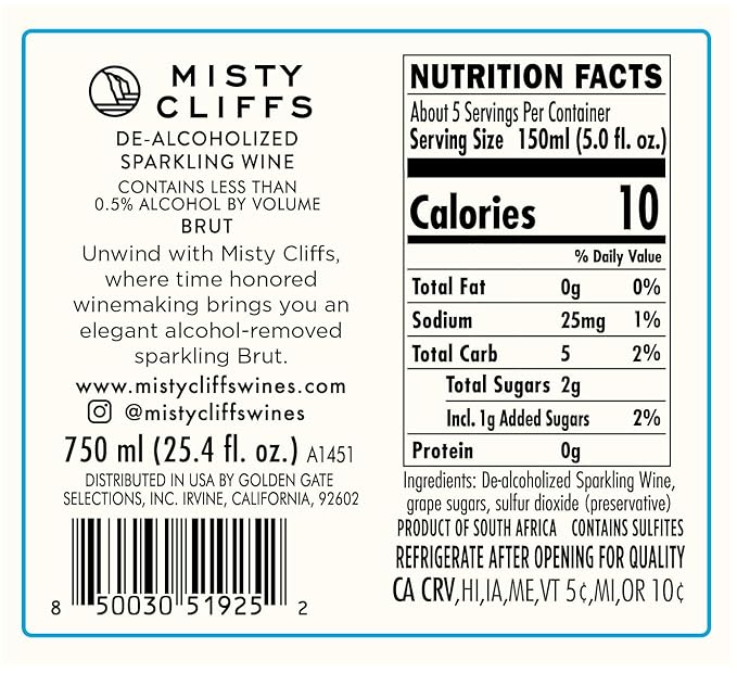 Misty Cliffs Premium Non-Alcoholic Wine Multi-Pack