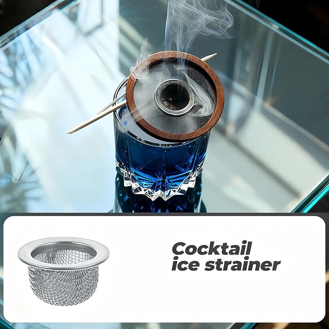 Premium Stainless Steel Screen Filters,10 Pcs 34mm Double Screen Filter,Cocktail Smoker Screen Bowl Top Mesh Accessories for Cocktails and Whiskey