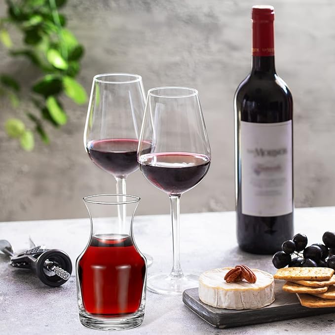 Remagr 12 Pack Single Serving Wine Carafe Glass Small Mini Carafe Individual Wine Refill Decanter for Dinner Parties Tastings Bars Restaurants (7.7 oz)