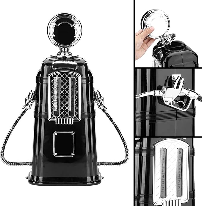 Pomya Beverage Pump Dispenser, 1000cc Double Guns Wine Beverage Pump Liquor Alcohol Beer Dispenser Beer Pump(Black) (Black)