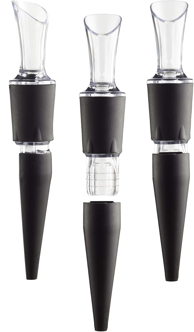 2-Pack -100% MADE IN THE USA - Drip-Free WINE POURER with Patented TILT AERATION CONTROL