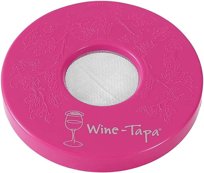 Drinking Glass Covers- Keep Bugs Away from Wine Glasses Outdoors - Use as Cover for Coffee Mugs, Soda Cans, and Drinking Glasses, Set of 4 No Spill Drink Covers (Kissable)