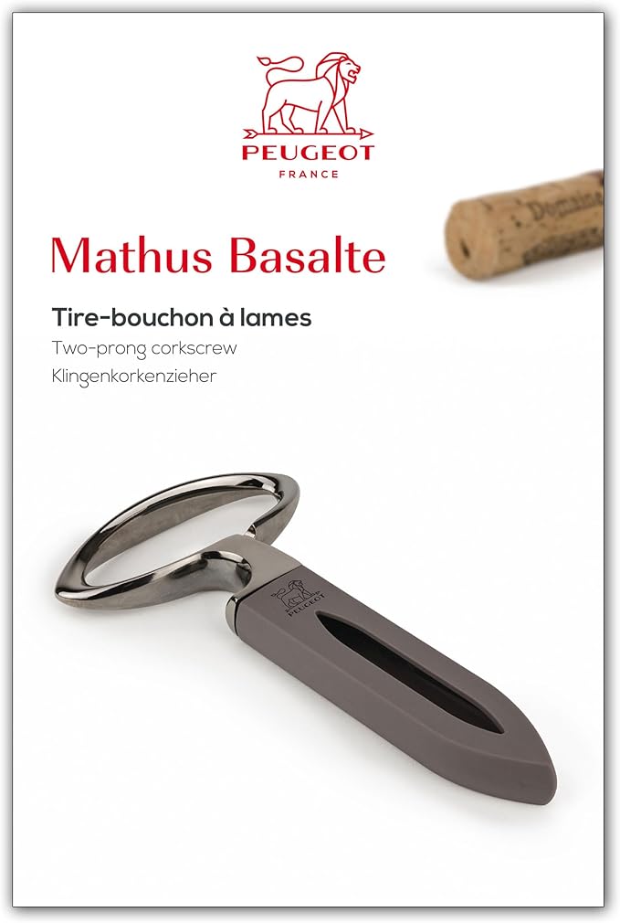 Peugeot Mathus Two-Pronged Corkscrew, Basalte