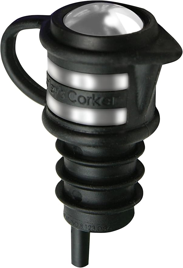 Haley's Corker Platinum Wine Stopper, Black
