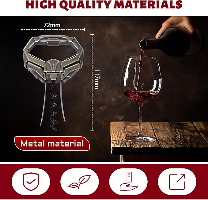 3 in 1 Ah So Two Prong Wine Opener & Cork Remover,It Can Remove The Older and Fragile Wine Corks so Easy for Connoisseurs to Uncork (Diamond-3Q)