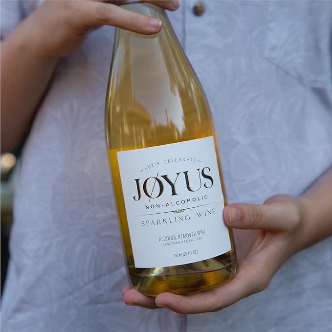 Joyus Non-Alcoholic Sparkling Wine, Award Winning Best In Class Dealcoholized Wine, Complex & Dry, Low Sugar & Low Calorie, 750 ml (1 Bottle)