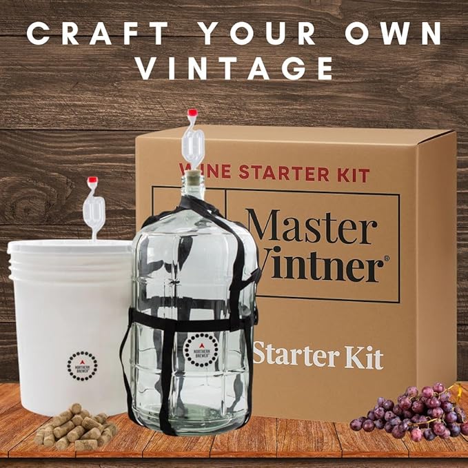 Master Vintner Wine Making Starter Kit – Complete Home Fermentation Equipment for 6 Gallons – Compatible with Wine Recipe Kits