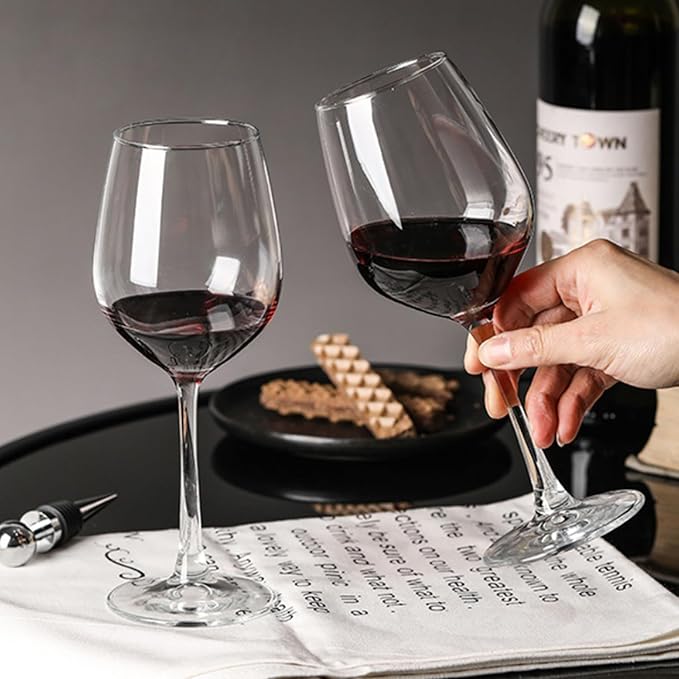 Wine Glasses Set of 8, 12oz Wine Glasses, for Red or White Wine, High-end Banquet, Wedding, Gift Goblets, Party, Bar, Anniversary, Housewarming