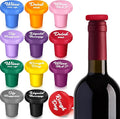 Sintuff 12 Pieces Funny Silicone Wine Bottle Stoppers Reusable Beer Bottle Stopper Beverage Beer Champagne Wine Storage Keep Fresh Tools for Wine Bottles Supplies Gift