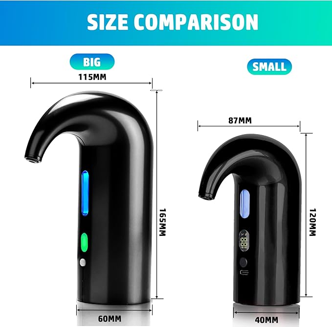 Electric Wine Aerator Pourer, Portable Automatic One-Touch Decanter Dispenser Pump for Red and White Wine with Type C Rechargeable Battery