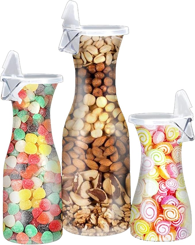 Tiger Chef 12 Ounce Clear Acrylic Carafe With Spout And Lid Serving Wine Juice Beverage Decanter Jar BPA free 12 Pack