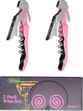 Shakey Wine Key! - Professional Waiter's Corkscrew Wine Bottle Opener with Foil Cutter (2-Pack)
