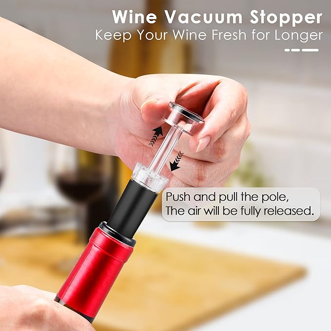 IPOW Wine Opener, Zinc Alloy Wine Bottle Opener, Wing Corkscrew Heavy Duty, Manual Multifunctional Cork Screw for Waiter,