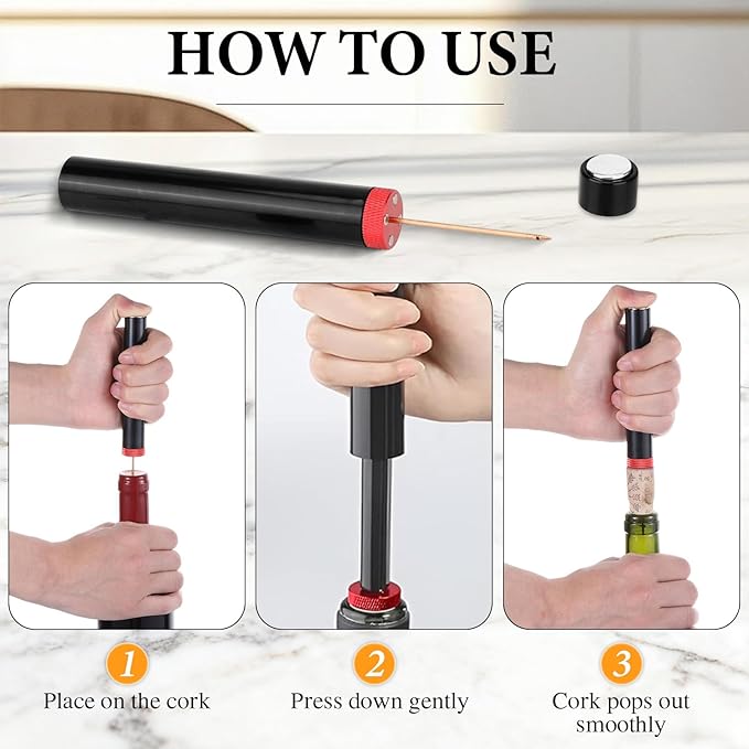 Aeropop Wine Opener, Loritia Arropop Wine Opener, Wines Openers, Travel Portable Pocket Air Pressure Pump Bottle Open (2PCS)
