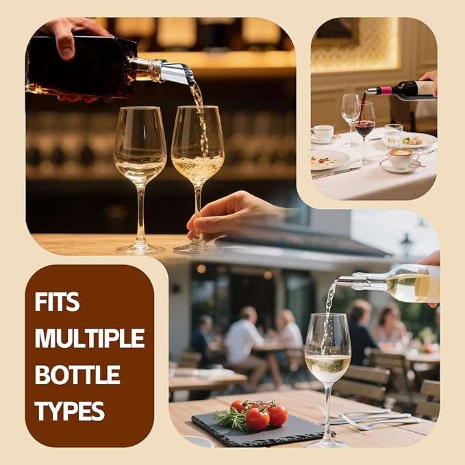 50Pcs Wine Pourer Discs, 3 Inch Disposable Anti-Drip Silver Pour Spouts for Liquor Bottles, Single-Use Design Prevents Flavor Mixing