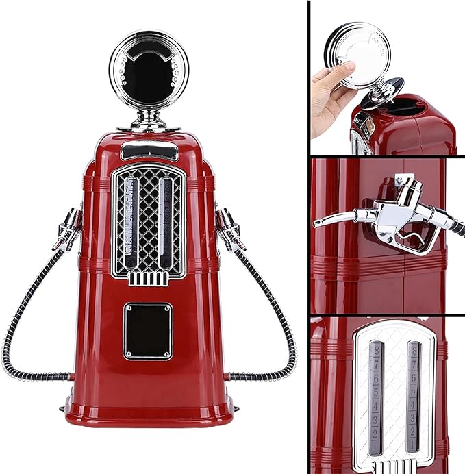 Beverage Pump Dispenser, 1000cc Double Guns Wine Beverage Pump Liquor Alcohol Beer Dispenser Beer Pump(black) (Red)