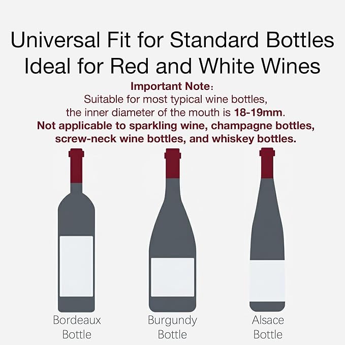 Wine Stopper for Wine Bottles 3Pcs - Leak Proof Wine Bottle Stoppers, Reusable Silicone Wine Saver to Keep Wine Fresh, Cute Wine Accessories Gift Set