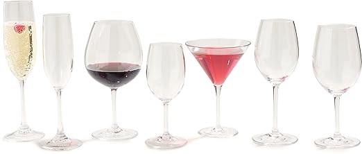 Carlisle FoodService Products Alibi Wine Glass for Restaurants, Catering, Kitchens, Plastic, 8 Ounces, Clear