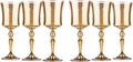 8.25oz Wine glasses Honey Hand Blown Lead-free Crystal - Gift for Wedding, Anniversary, Christmas. Set of 6.