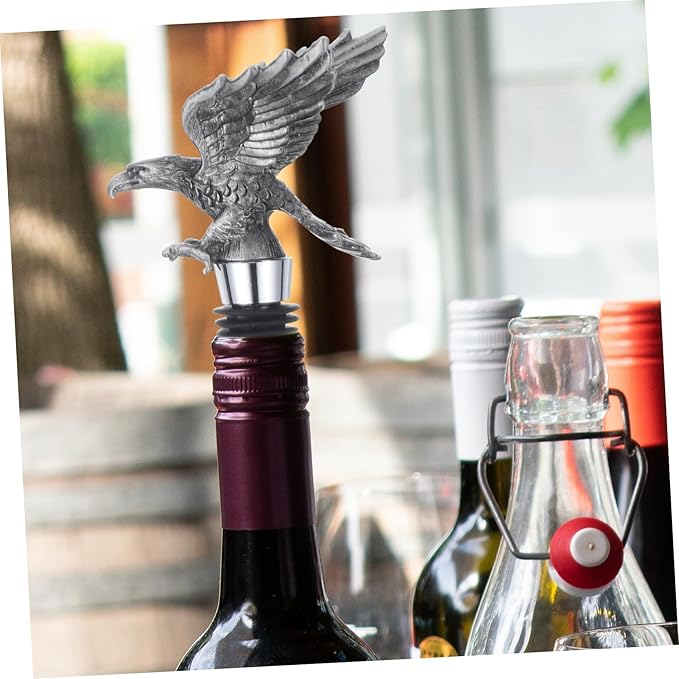 Healifty 1pc Eagle Head Shape Wine Stopper Creative Eagle Bottle Stopper for Wine Reusable Strong Sealing Easy to Clean