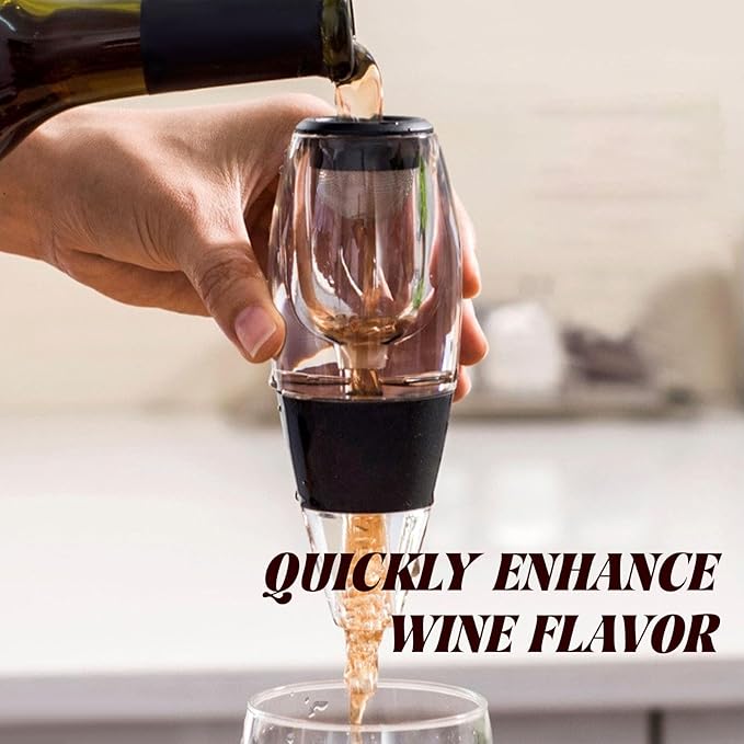 Wine Aerator Plastic Mesh Filter Transparent Design Ideal Gift Enhances Flavors Wine with Smoother Finish Wine Airarator for Wine Lovers and Sommeliers