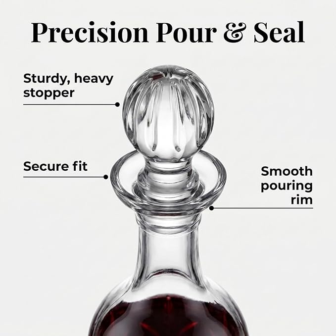 Godinger Wine Decanter, Whiskey Decanter, Dublin Crystal Collection