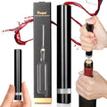 Loritia Aeropop Wine Bottle Opener - NUCOKRS Portable Needle Type Air Pressure Corkscrew Manual 3-7 Pumps to Open for Travel, Parties, Home, Picnic and Restaurant, Perfect for Wine Lovers Silver