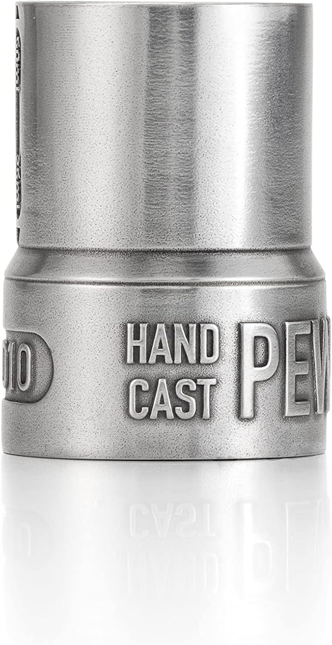 Royal Selangor Toolbar Collection Pewter Whiskey Measure - 25ml / 50ml Designer Espresso or Liquor/Spirit Pourer for Cocktails