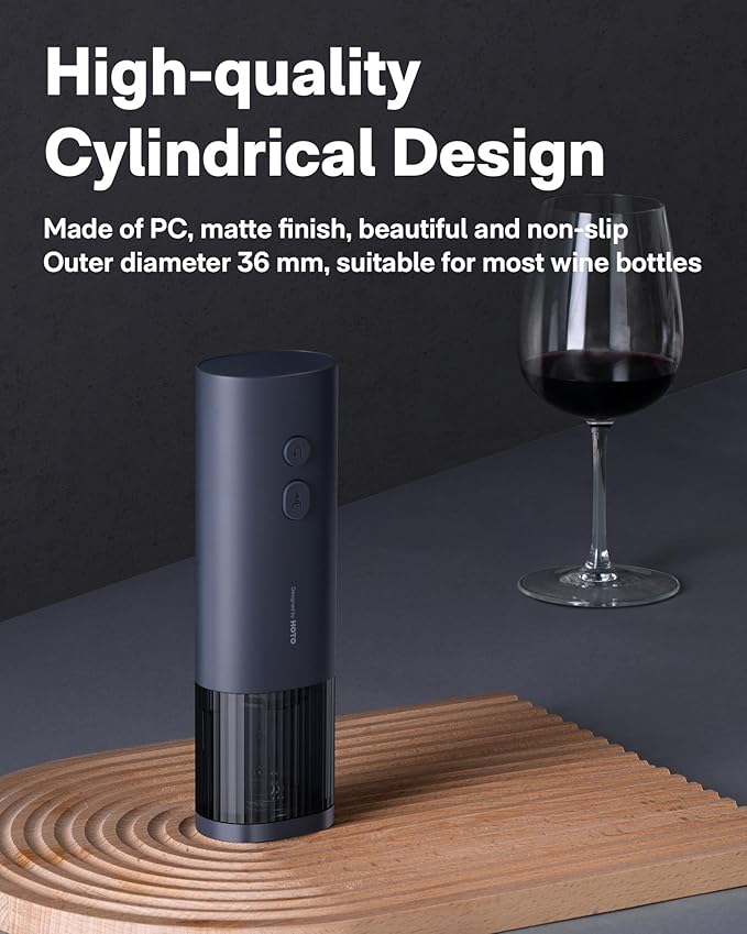 HOTO Electric Wine Opener, Automatic Bottle Opener with Foil Cutter, Uncorks 170+ Bottles, 10s Instant Opening, Battery Operated Corkscrew Wine Opener, Perfect Ideal for Wine Lover Wedding Party Home