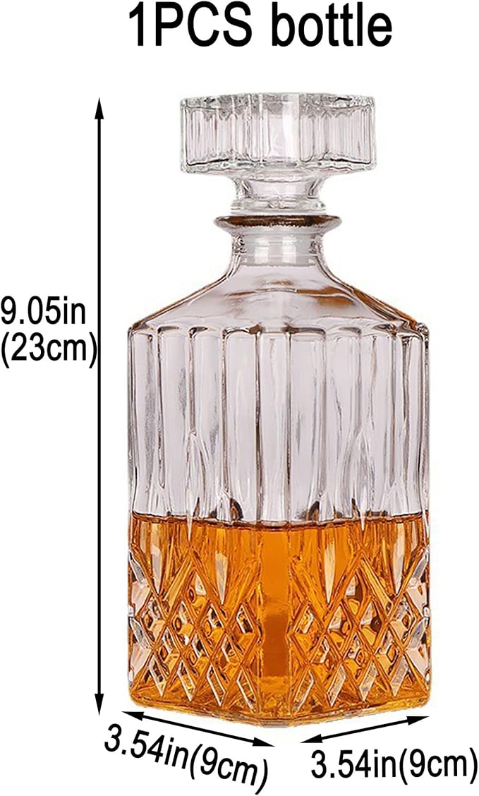 1PCS 33.8 oz Diamond Decanter Whiskey Decanter Crystal Whiskey Bottle – For Whiskey, Bourbon, Scotch and Spirits