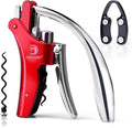Wine Opener Compact Vertical Corkscrew Wine Bottle Opener with Built-in Foil Cutter