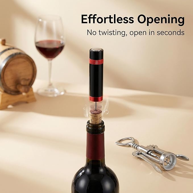 Wine Air Pressure Pump Bottle Opener,Efficient Corkscrew Bottle Opener,Easy Screw Out Tool,Portable Pocket Bottle Opener Great For Wine Lovers,Perfect Wine Gift. (red-1pcs)