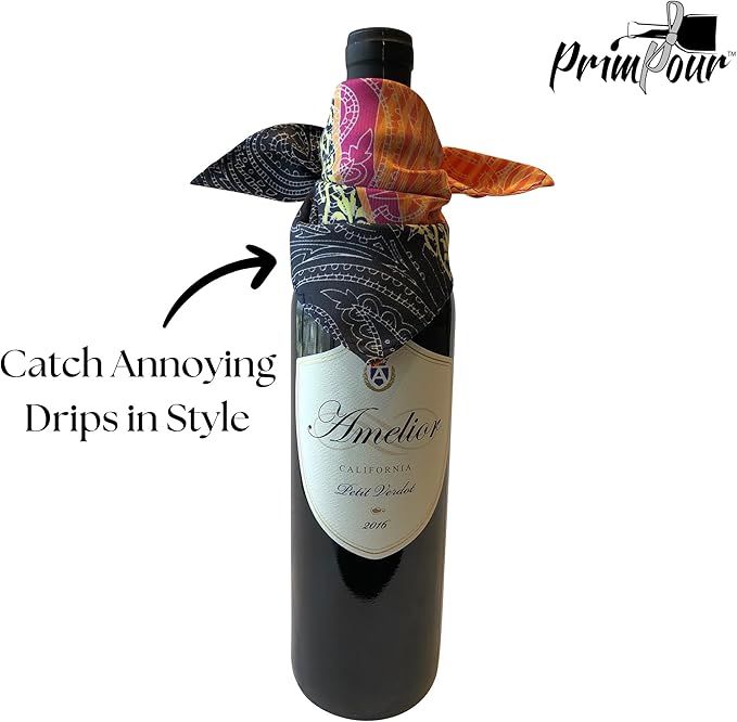 Wine Bottle Drip Ring – Premium Silk Wine Drip Collar for No-Mess Pouring – Elegant Wine Accessory
