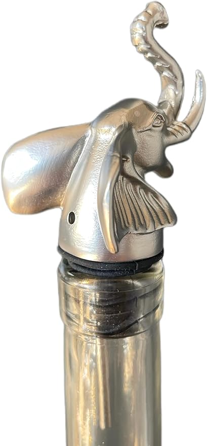 Elephant Wine Aerator Pourer Spout – Funny Dinosaur Wine Gift for Men & Women – Novelty Animal Wine Accessory for Parties & Home Bar