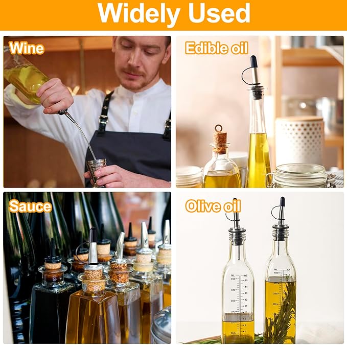 PAGOW 30pcs Liquor Bottle Covers with Loop, Oil Bottle Toppers for Liquor, Rubber Bottle Caps, Pour Dispenser Spout Dust Covers for Liquor, Liquid, Wine Clubs, Bars