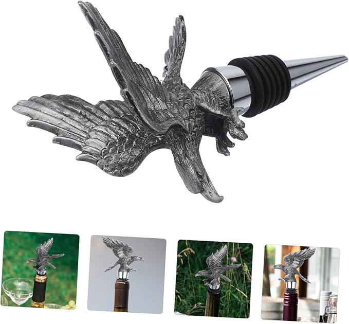 Cabilock Creative Eagle Shape Wine Bottle Stopper Zinc Alloy Sealing Plug for Wine Preservation and Decoration Easy to Use Soda Beer and Oil Bottles