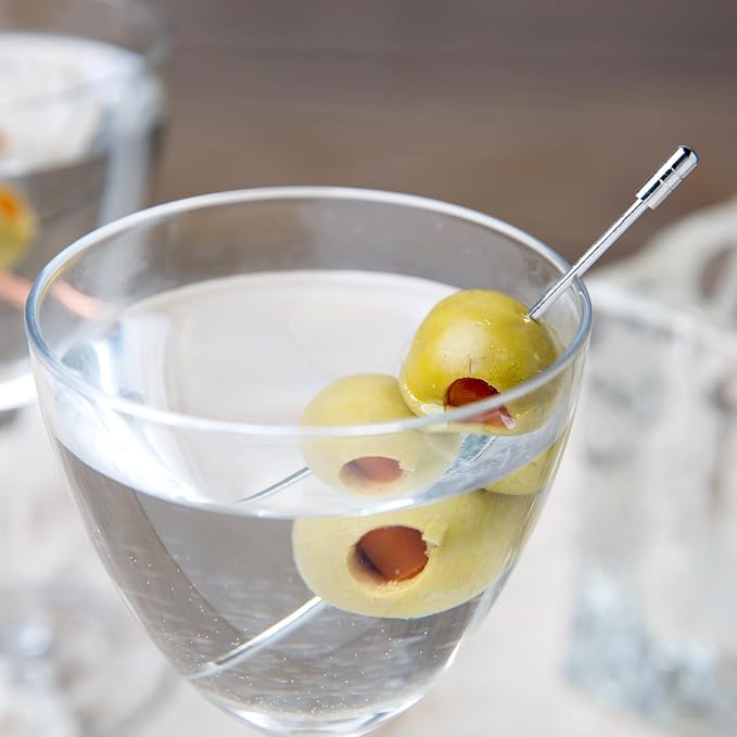 Barfly Grooved Top Cocktail Picks, Stainless Steel