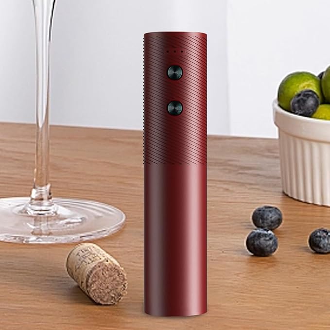 Cordless Electric Corkscrew – Rechargeable Champagne Opener Wine Tool | Sleek Auto Cork Remover for Bottles, Effortless Wine Opening Gadget for Entertaining, Dinner, Restaurants, Modern Home Bar