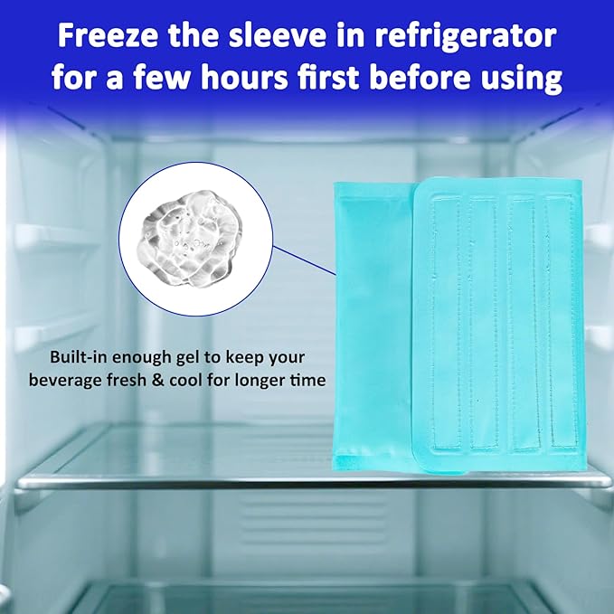 Ice Wine Sleeve, Ice Wine Sleeve, Wine Cooler, Wine Bottle Cooler, for Red and White Champagne or Sparkling Wine. Gel cooled bracket Freestanding carrier cooled, mint green