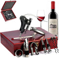 Rabbit Wine Opener Set, Wine Accessories with Wooden Gift Box – Wine Gift for Wine Lovers (S288-SIL-9)