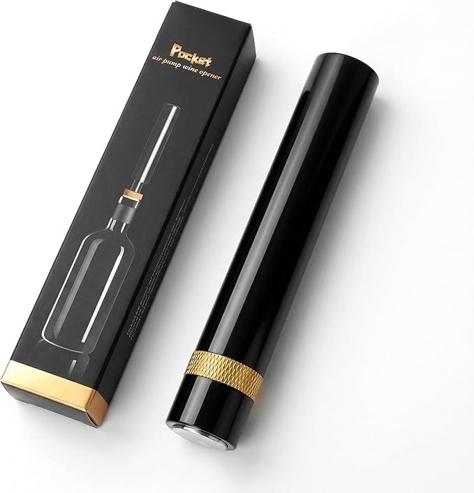 Wine Air Pressure Pump Bottle Opener Set, Efficient Corkscrew Bottle Opener,Easy Screw Out Tool,Great For Wine Lovers,Perfect Wine Gift. (gold)