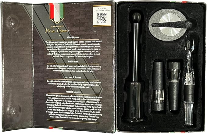 VSC VINEYARD SUPPLY COMPANY The Professional Wine Opener Gift Set - Black