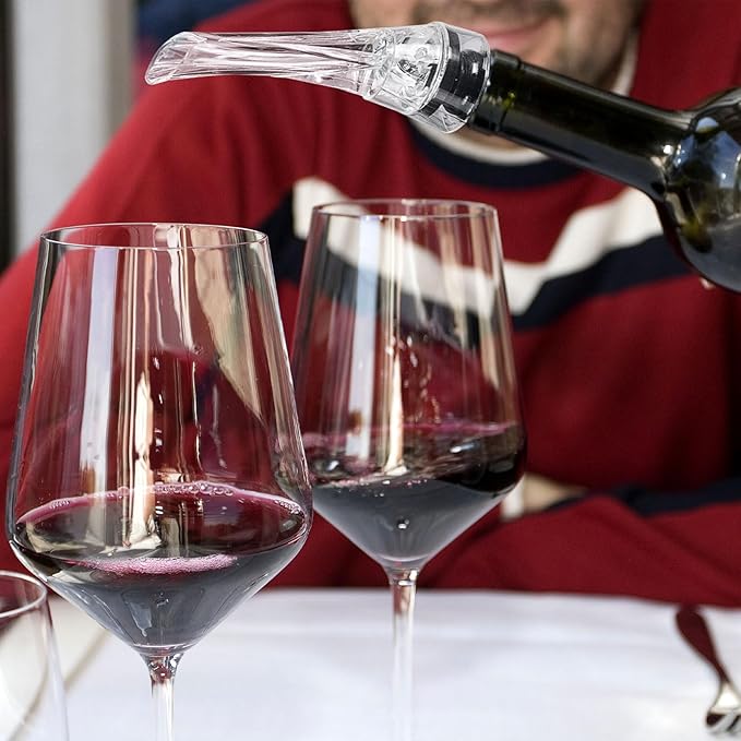 2 Pack Wine Aerator Pourer Spout，Red-Wine Bottle Aerator for Wine Gifts Accessories (Style-A)