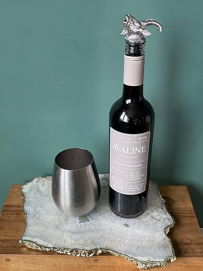 Goat Wine Aerator Pourer Spout – Funny Wine Gift for Men & Women – Novelty Animal Wine Accessory for Parties & Home Bar