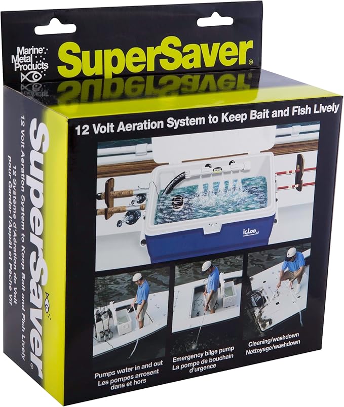 Marine Metal Super Saver Live Well Bait System & Aerator Kit