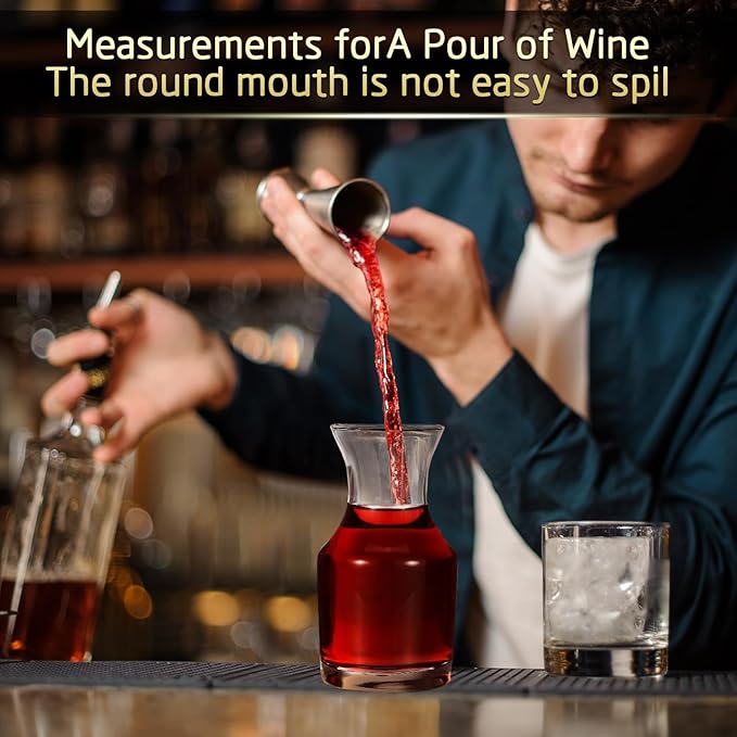 Remagr 36 Pack Single Serving Wine Carafe Glass Small Mini Carafe Individual Wine Refill Decanter for Dinner Parties Tastings Bars Restaurants (6.5 oz)