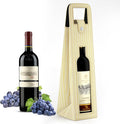 RYDDOY Wine Gift Bag, Reusable Leather Wine Tote Carrier, Single Bottle Champagne Beer Gift Bags Carrier for Birthday, Wedding, Picnic Party, Christmas festival Gifts (Beige)