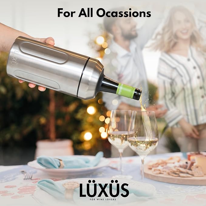 Stainless Steel Champagne Bucket - 750ml Double Wall Insulated Wine Chillers for Bottles - Durable, Easy to Use Wine Chiller for Outdoor Picnic, Beach, Travel, Deck, Forest, Lake, River, Gifts