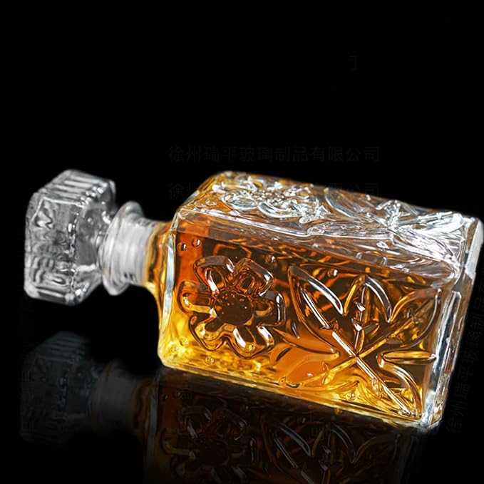 950ML whisky decanter with glass stopper, suitable for Scotch whisky, Baijiu, bourbon whisky, wine and mouthwash (1)